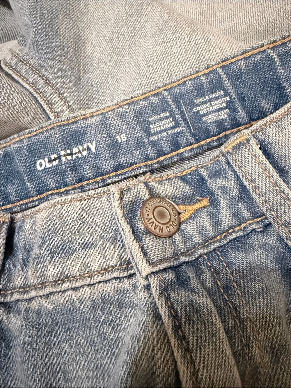 Old Navy High‎ Rise Slouchy Straight Distressed Kids Jeans